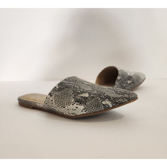 CCOCCI Snake Print Mules - Black and Gray - Picture 1 of 10